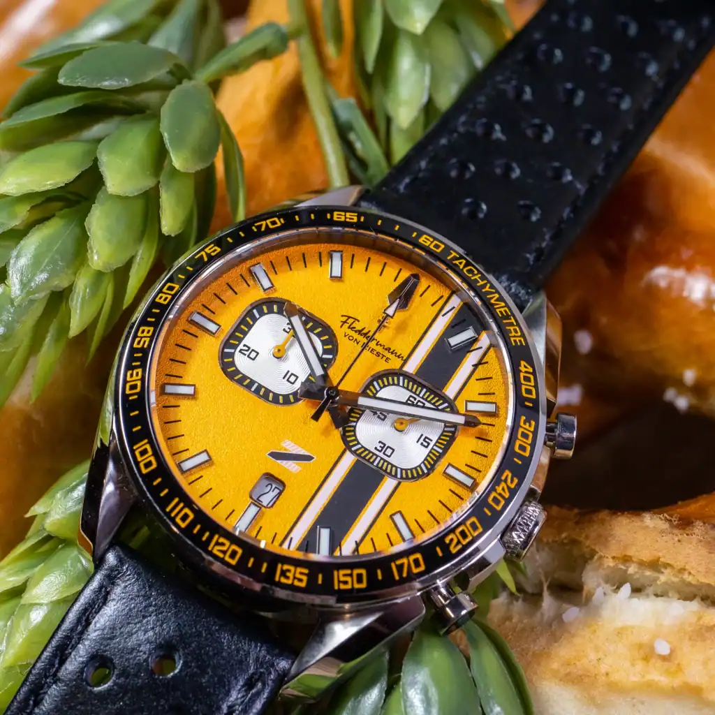 Zeitfahren chronograph, Overdrive Orange dial, American racing chronograph