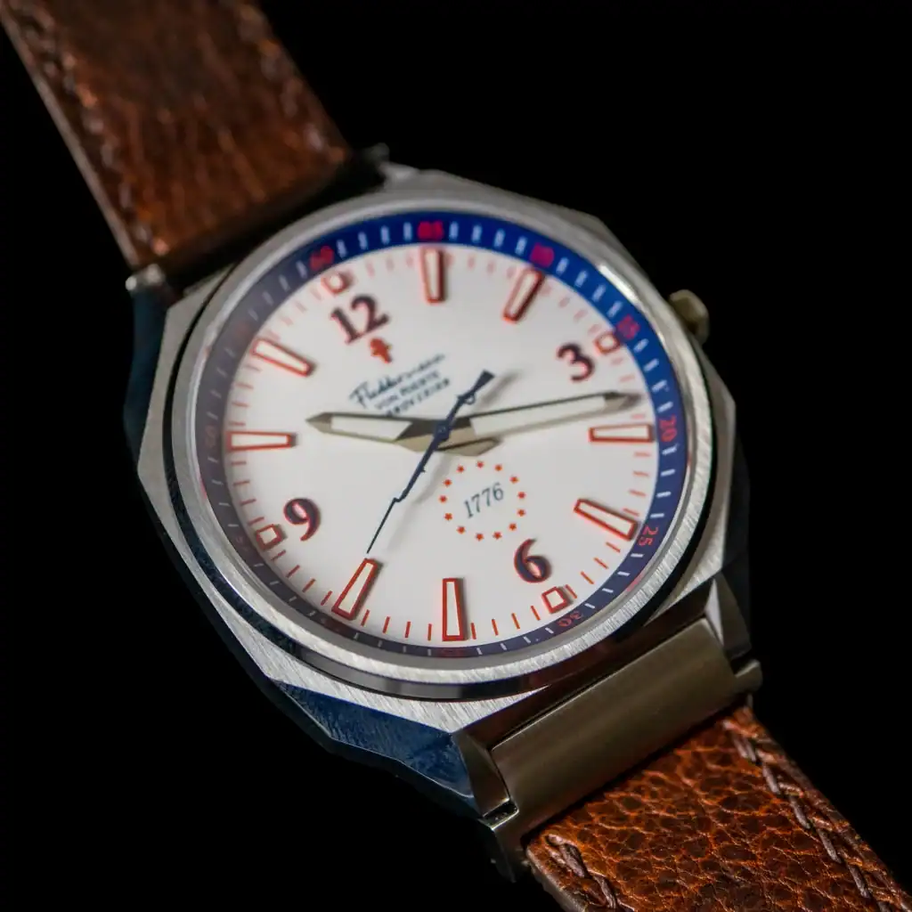Independence SAR 250th anniversary watch, Betsy Ross flag dial, serialized limited edition, made in Indiana