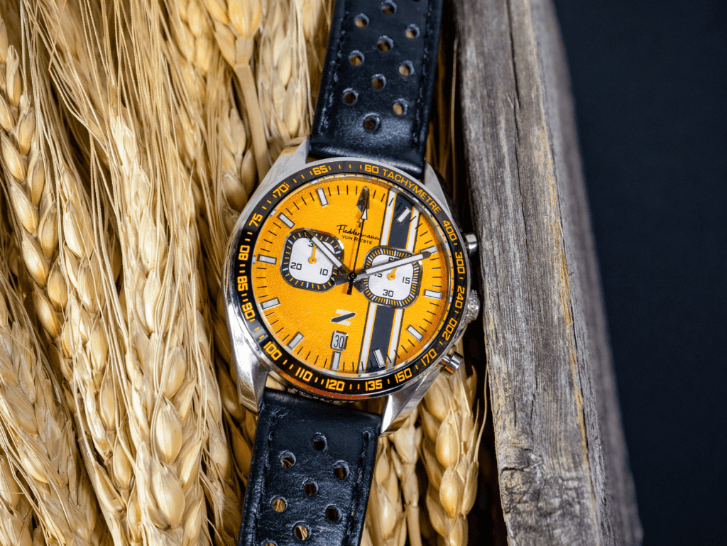 Zeitfahren chronograph, Overdrive Orange dial, American racing chronograph